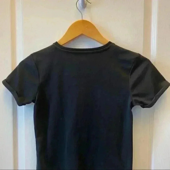 Friends T-Shirt Central Perk Graphic Print Cropped Fitted Y2K Baby Tee Black XS - Picture 10 of 16
